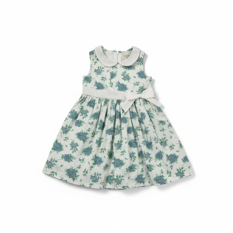 Hope & Henry Girls Dress, Linen Tea Dress - (12-18M) EUC