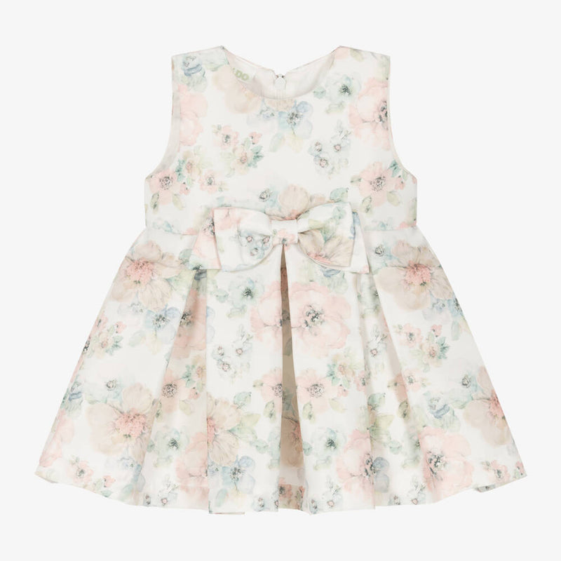 Girls Silky Satin Floral Dress (18M) EUC