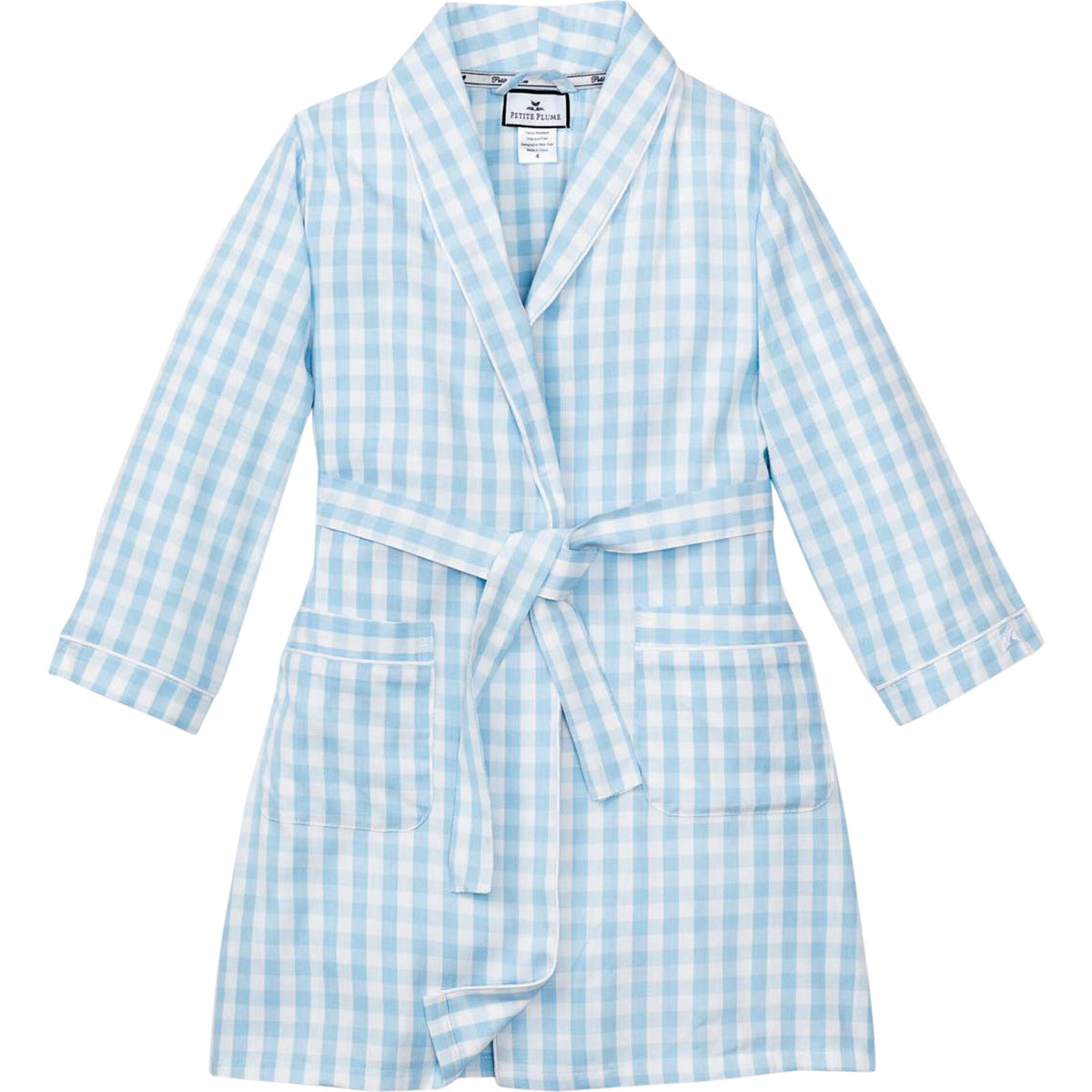 Petite Plume Gingham Robe  (1-2T) EUC