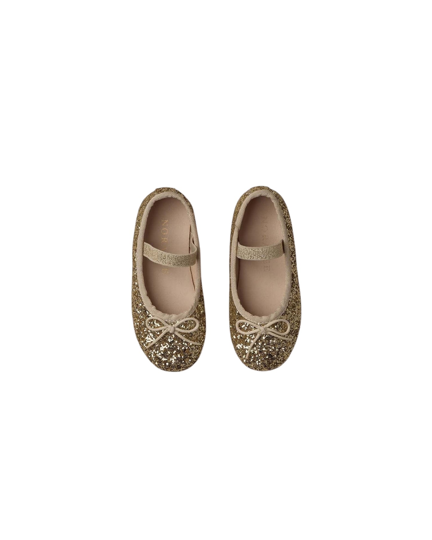 Ballet Flats Gold Sparkle (Size 5) EUC