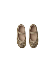 Ballet Flats Gold Sparkle (Size 5) EUC