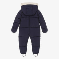 Boys Blue Quilted Winter Jumpsuit (18-24M) EUC