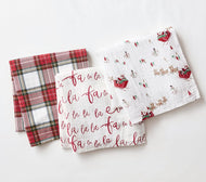 My First Christmas Organic Muslin Swaddle Set of 3