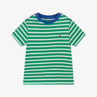 Boys Striped Logo T-Shirt in Blue (3T) EUC