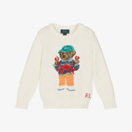 Boys Cotton Novelty Crab Bear Graphic Sweater (3T) EUC