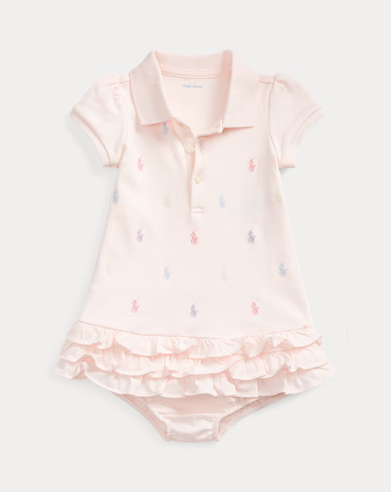 Ruffled Polo Pink Dress & Bloomer (EUC 24M)