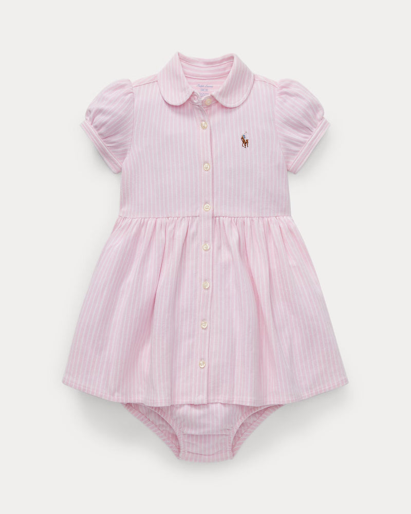 Striped Knit Oxford Shirtdress & Bloomer (NWT 18M)