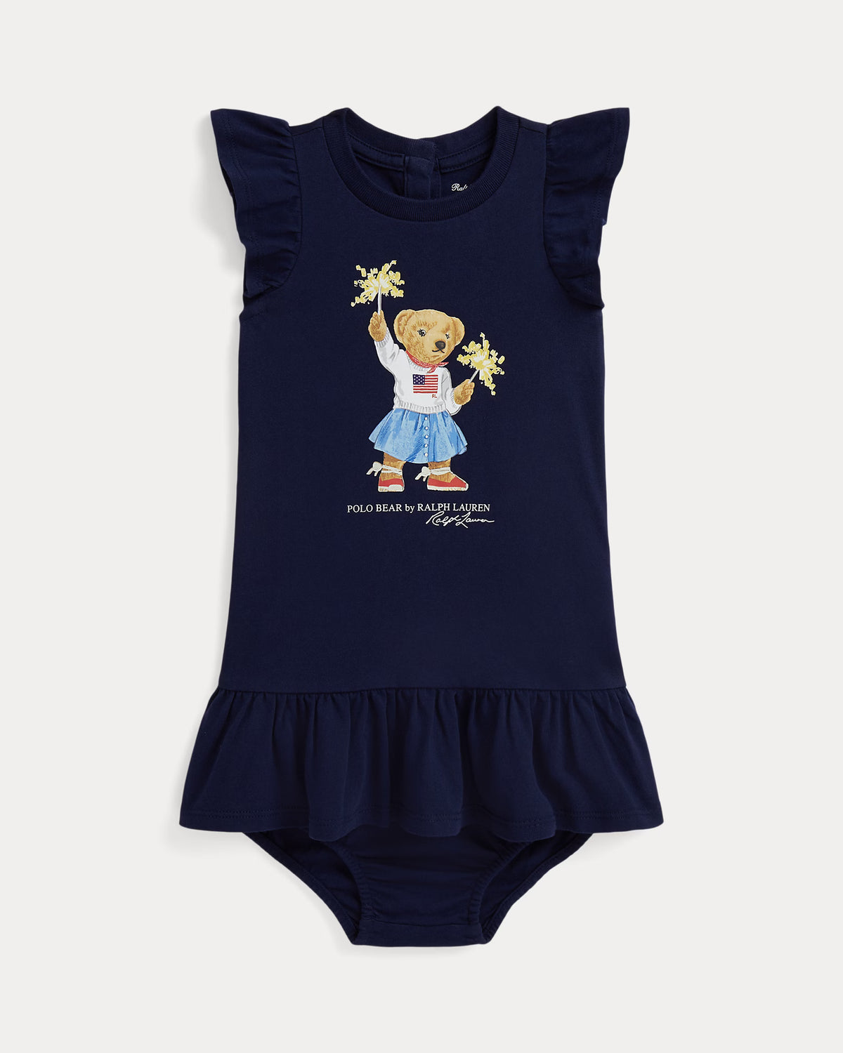 Polo Bear Cotton Jersey Dress & Bloomer (NWT 18M)