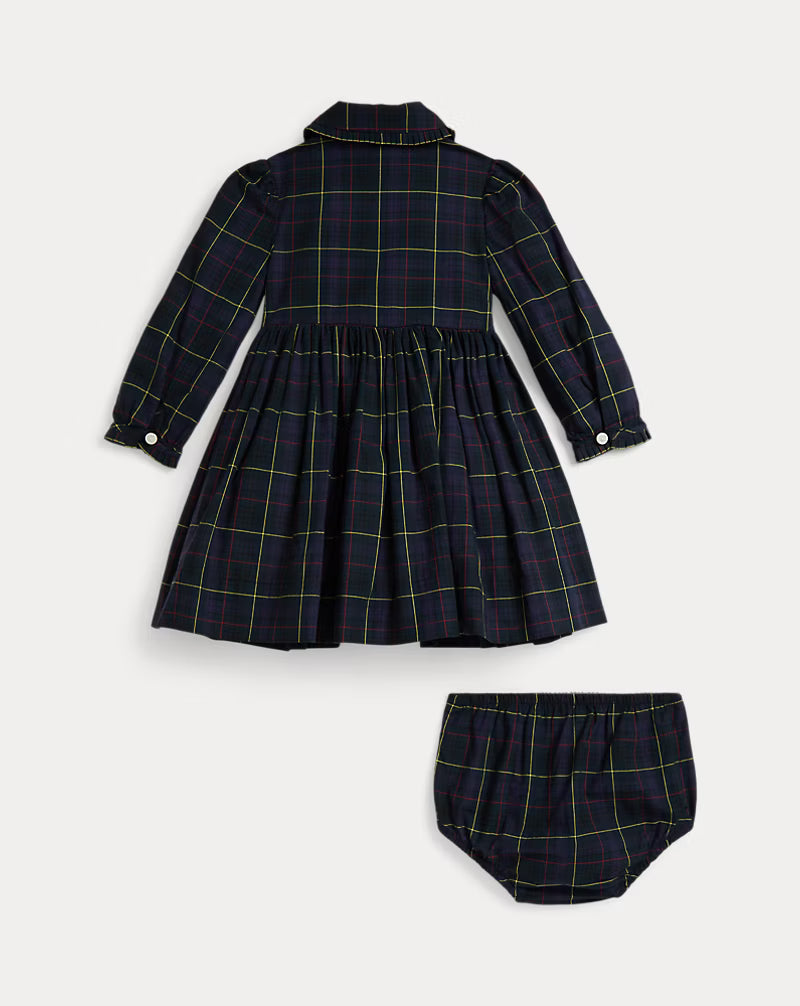 Polo Ralph Lauren Plaid Cotton poplin Dress & Bloomer (Size: 24M) NWT