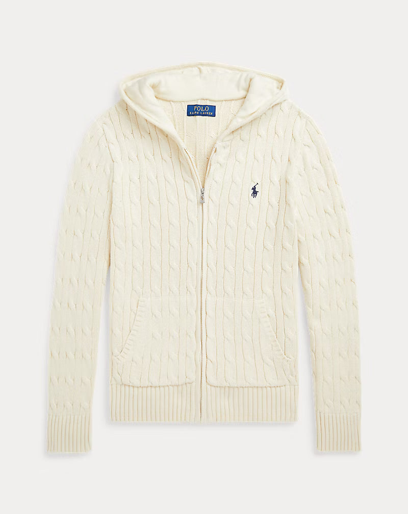 Cable-Knit Cotton Full-Zip Hoodie (NWT 3T)