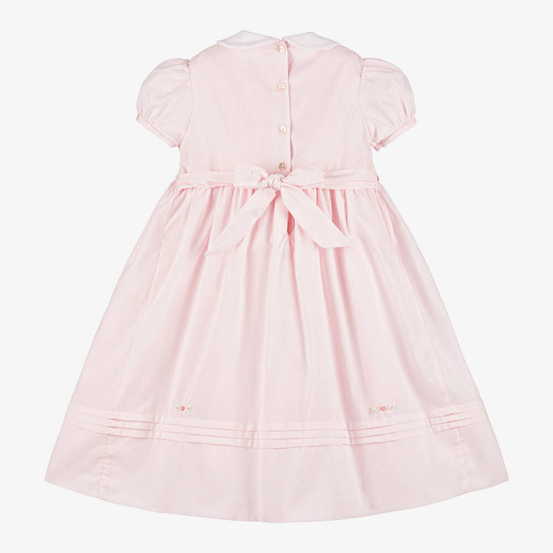 Girls Pink Smocked Cotton Dress (12M) NWT