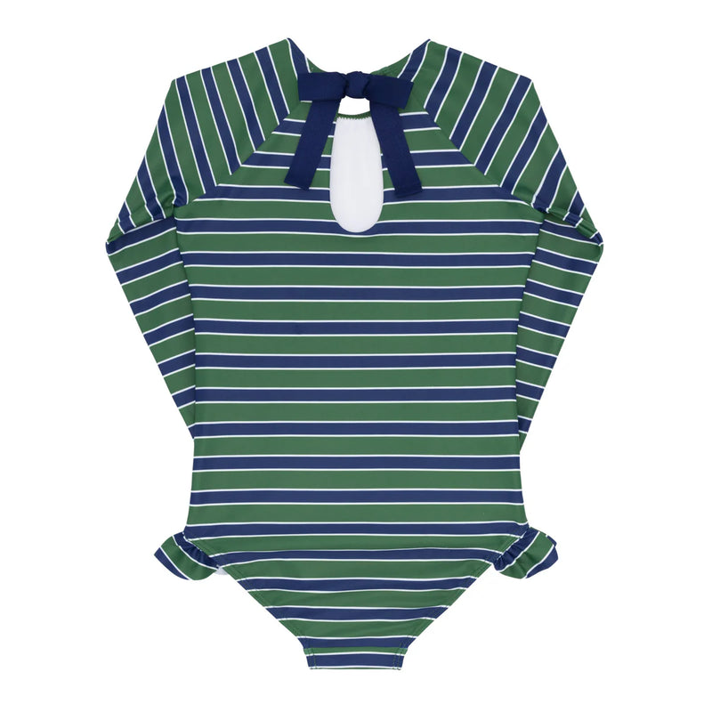 Evergreen Stripe Rashguard one piece (EUC 12M)