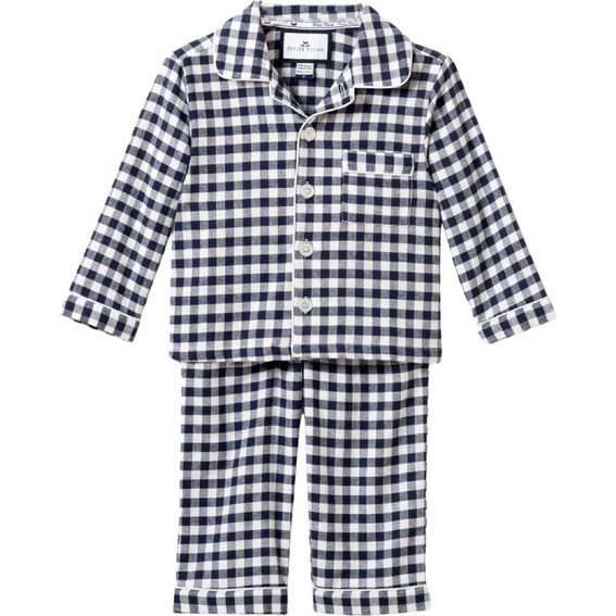 Petite Plume Navy Gingham Pajamas (2T) EUC