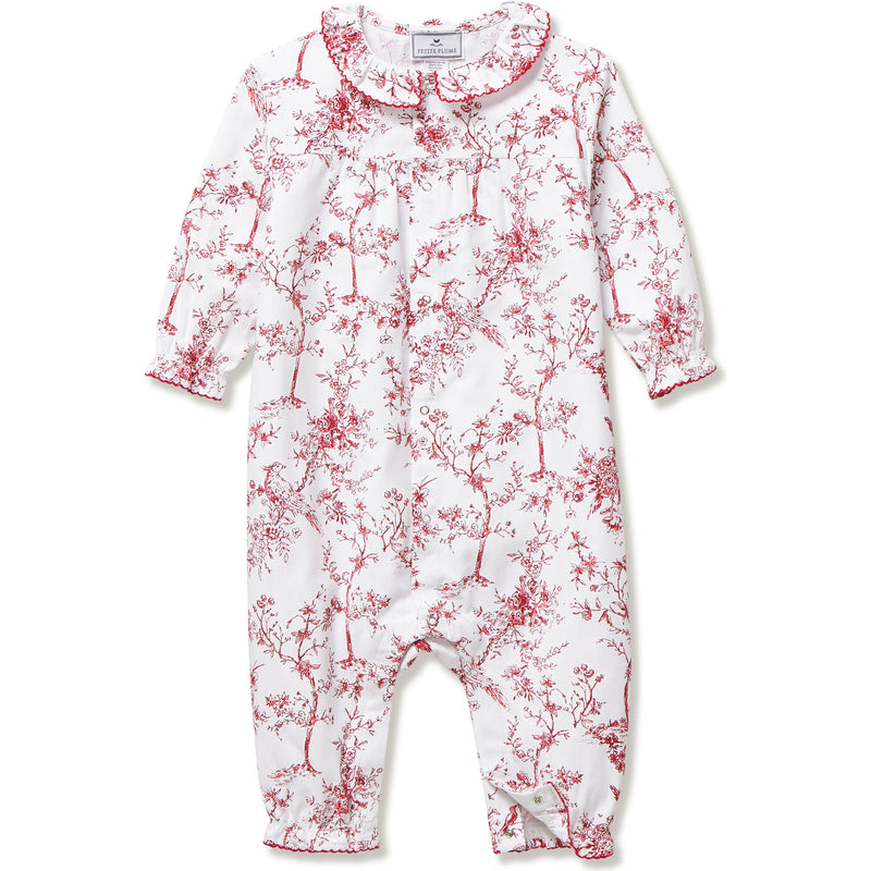 Twill Madeline Romper in Red Timeless Toile (NWT 18-24M)